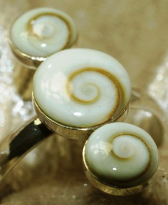 Bague 3 coquillages