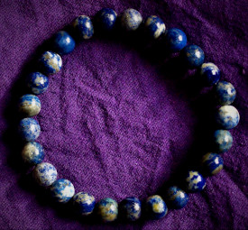 bracelet lapis-lazuli GM 8 mm