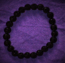 bracelet spinelle noire 8 mm
