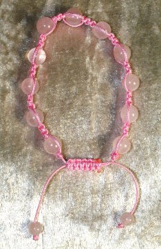 Bracelet Shamballa quartz rose