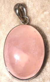 pendentif argent quartz rose