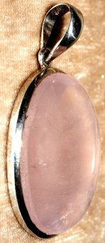 pendentif argent quartz rose