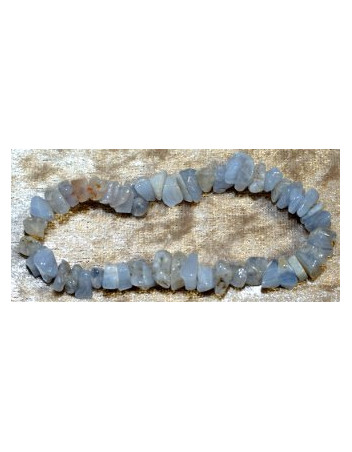 Bracelet Calcédoine bleue