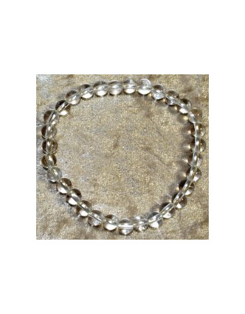 Bracelet  Cristal de roche 6 mm