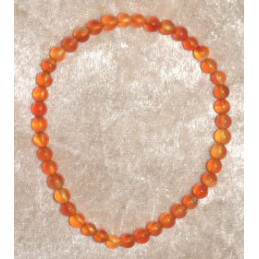 Bracelet  cornaline  4 mm