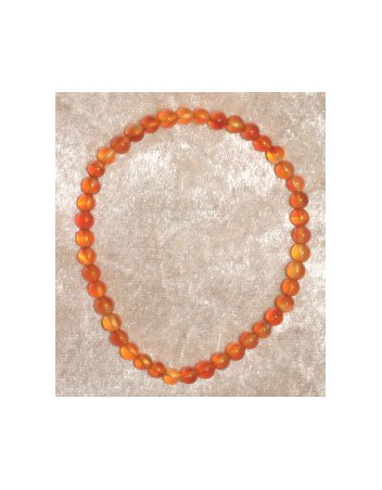 Bracelet  cornaline  4 mm