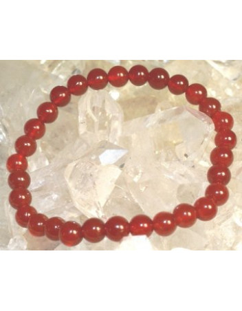 Bracelet  cornaline  6 mm