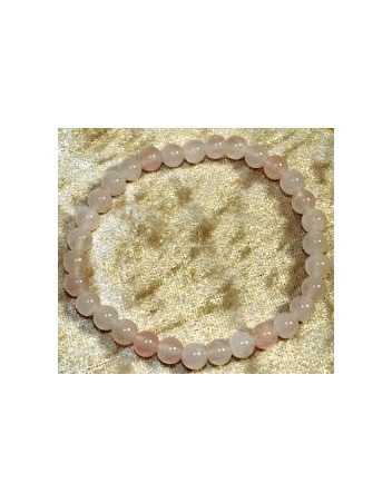 Bracelet Quartz rose 6 mm