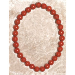 Bracelet Jaspe rouge 6 mm