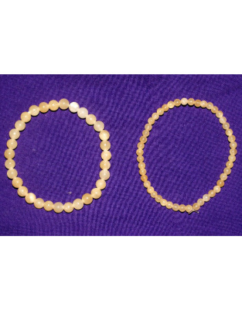 Bracelet calcite jaune 8 mm