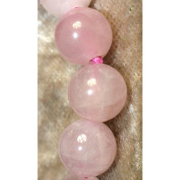 Bracelet  Quartz rose  8 mm
