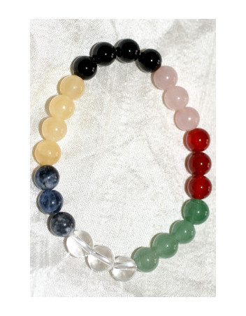 Bracelet 7 pierres 6 MM
