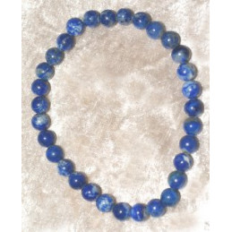 Bracelet Lapis-Lazuli 6 mm bleu clair