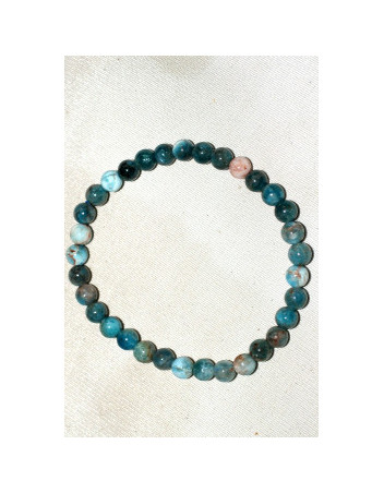 Bracelet Apatite bleue 6 mm