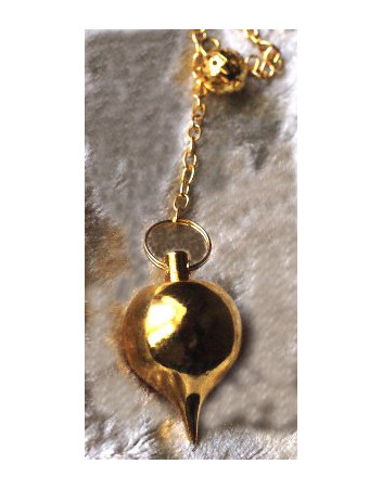 Pendule boule métal doré