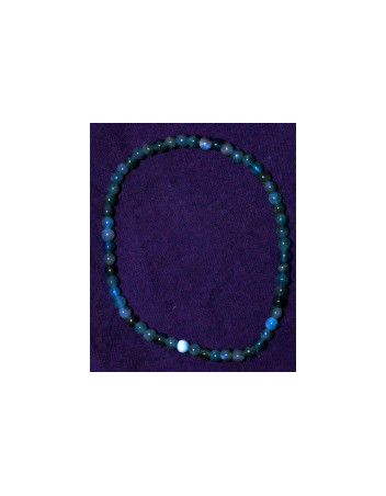 Bracelet Apatite bleue 4  mm