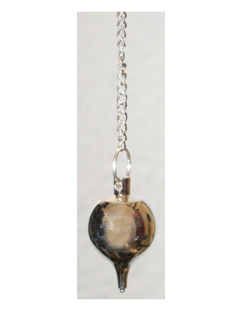 Pendule boule argenté