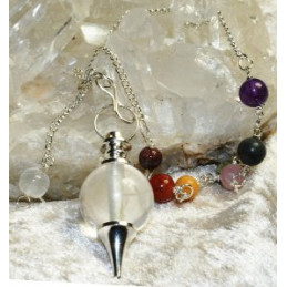 Pendule quartz boule Chakra