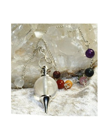 Pendule quartz boule Chakra