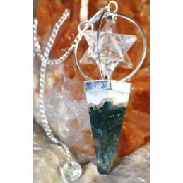 Pendule Agate mousse Merkabah
