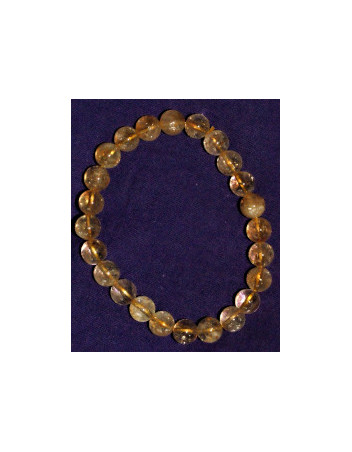 Bracelet  Quartz rutiles  6 mm