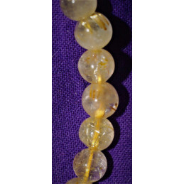 Bracelet  Quartz rutiles  6 mm