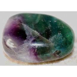 Fluorite violette verte percée