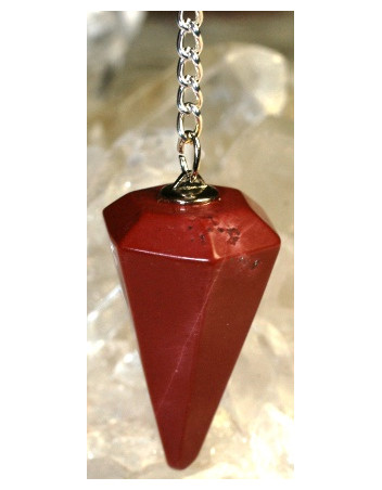 Pendule Jaspe rouge cône