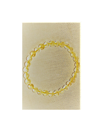 Bracelet  Citrine naturelle 6 mm